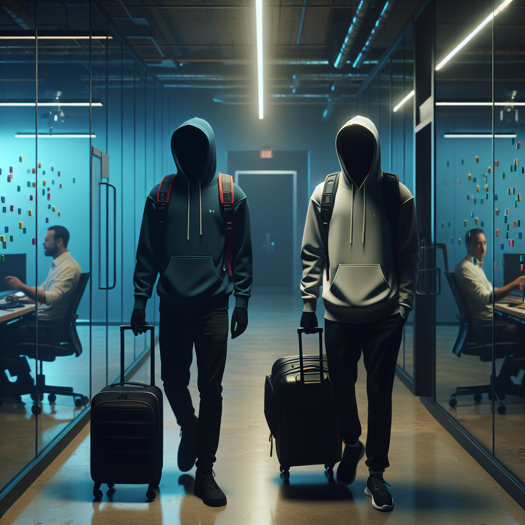 Esports Dota 2 roster changes depicted by players switching teams in tense corridor scene